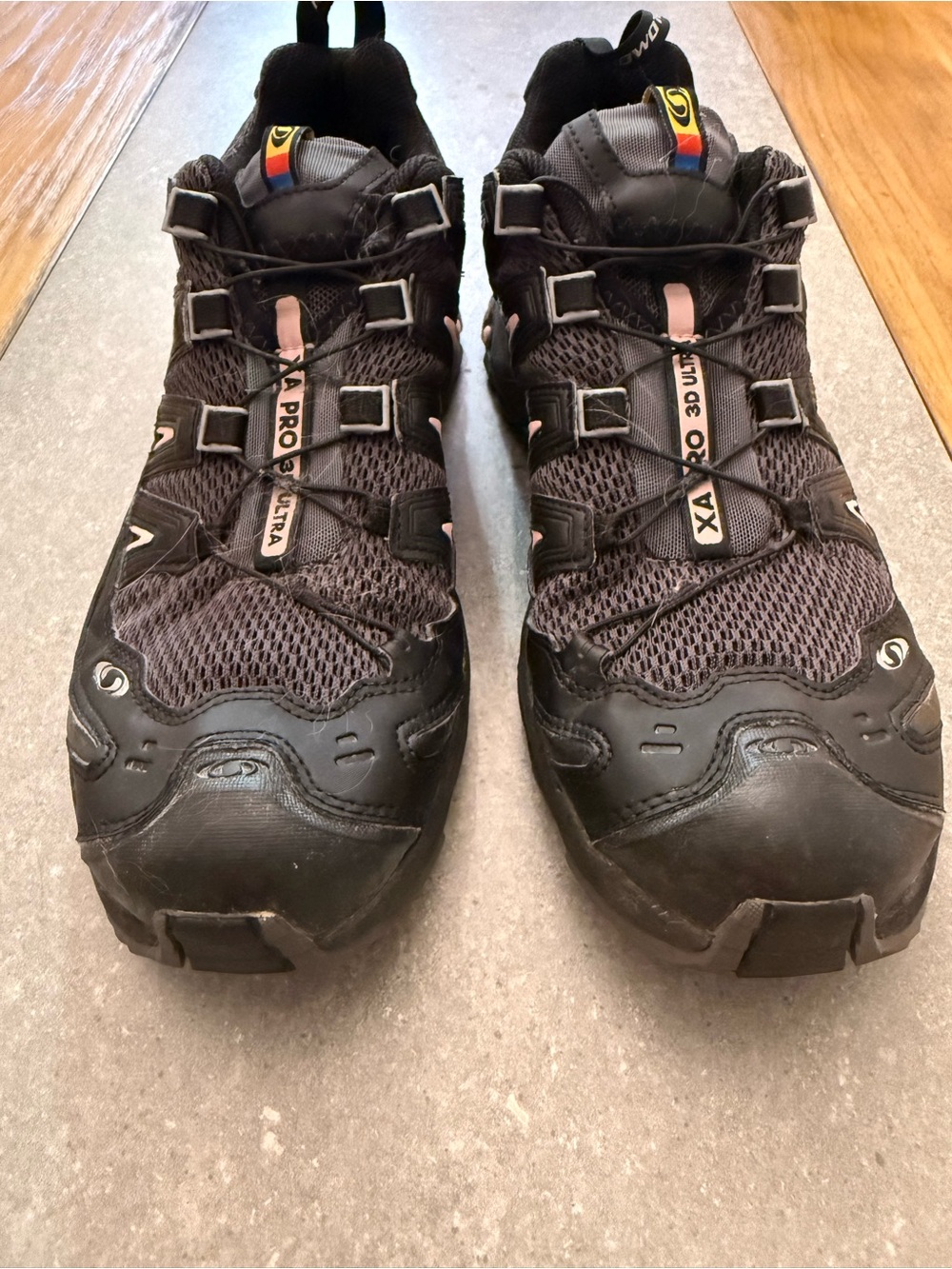 Salomon XA Pro 3D Ultra Trail Running Shoes Black Pink Womens Size 9 - Picture 6 of 11